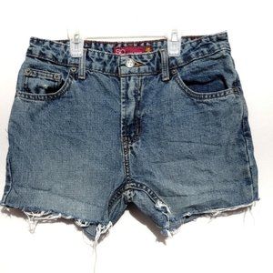 vintage so jean shorts cut offs size 3 light wash